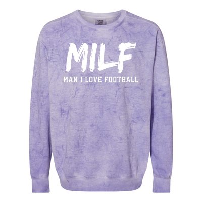 MILF Meaning Man I Love Football Funny Colorblast Crewneck Sweatshirt