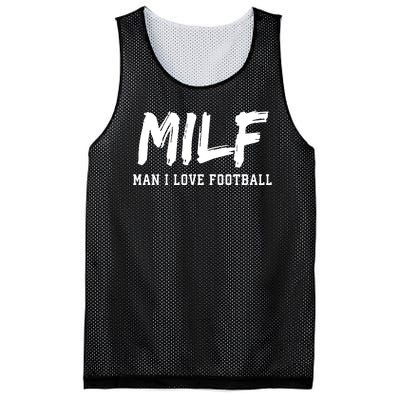 MILF Meaning Man I Love Football Funny Mesh Reversible Basketball Jersey Tank