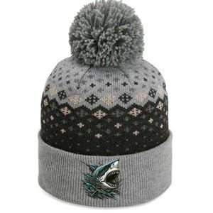 Majestic Megalodon The Baniff Cuffed Pom Beanie