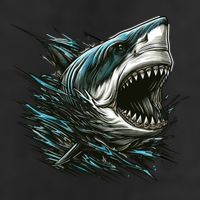 Majestic Megalodon 7 Panel Mesh Trucker Snapback Hat