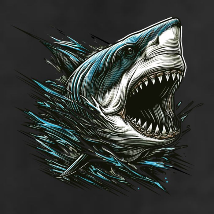 Majestic Megalodon 7 Panel Mesh Trucker Snapback Hat