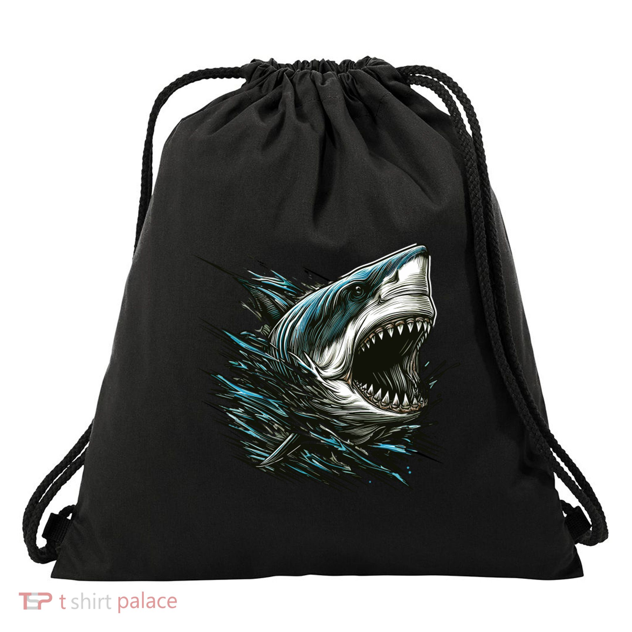 Majestic Megalodon Drawstring Bag