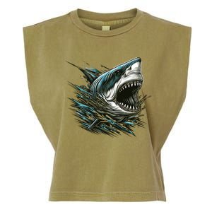 Majestic Megalodon Garment-Dyed Women's Muscle Tee