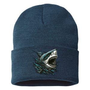 Majestic Megalodon Sustainable Knit Beanie