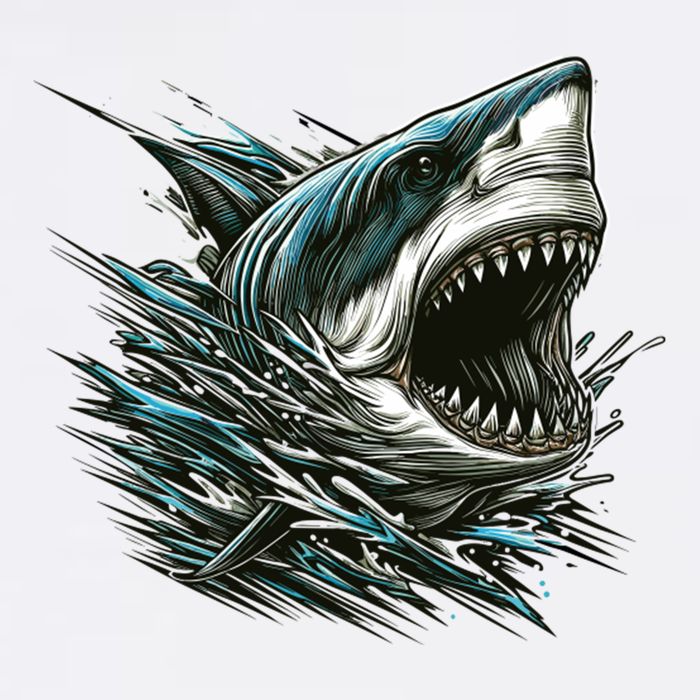 Majestic Megalodon Garment-Dyed Sweatshirt