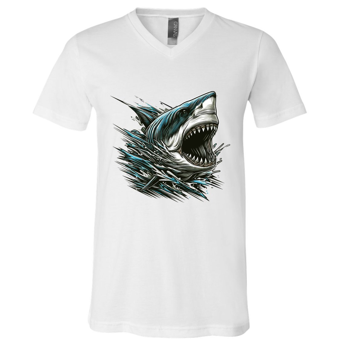 Majestic Megalodon V-Neck T-Shirt