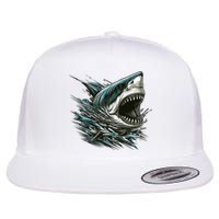 Majestic Megalodon Flat Bill Trucker Hat