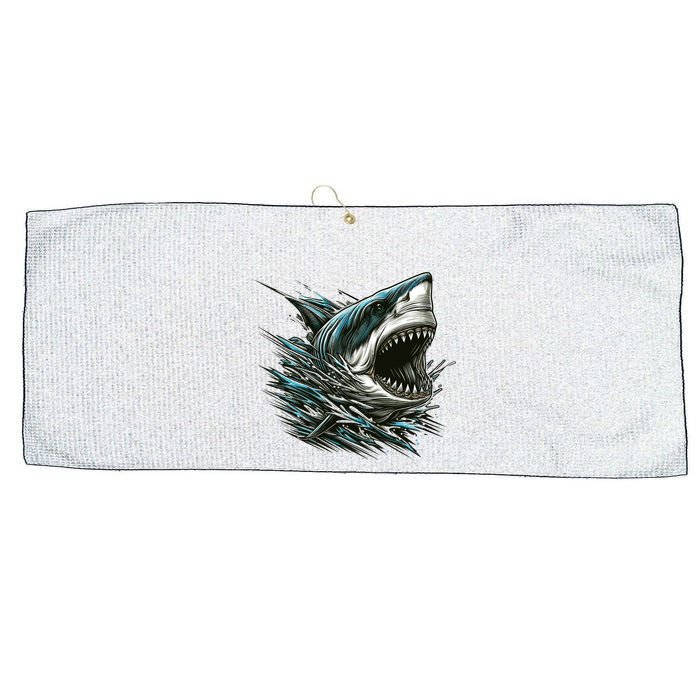 Majestic Megalodon Large Microfiber Waffle Golf Towel