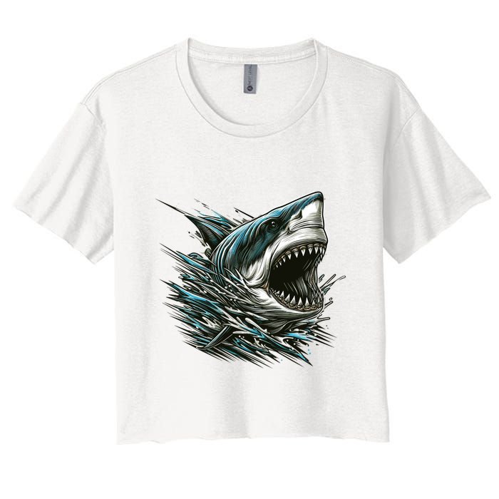 Majestic Megalodon Crop Top
