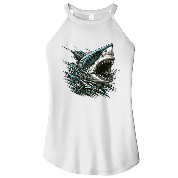 Majestic Megalodon Women's Perfect Tri Rocker Tank