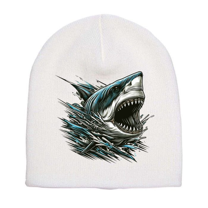 Majestic Megalodon Short Acrylic Beanie