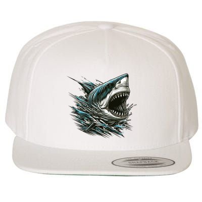 Majestic Megalodon Wool Snapback Cap
