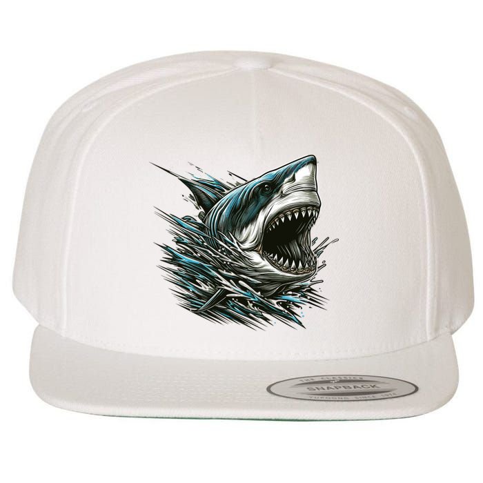 Majestic Megalodon Wool Snapback Cap