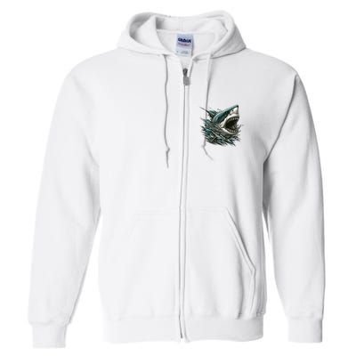 Majestic Megalodon Full Zip Hoodie
