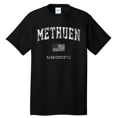 Methuen Massachusetts Ma Vintage American Flag Tall T-Shirt