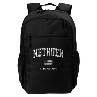 Methuen Massachusetts Ma Vintage American Flag Daily Commute Backpack