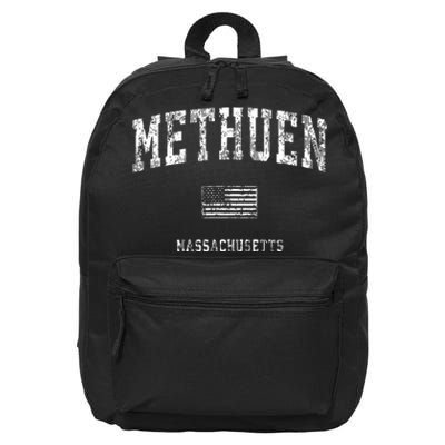 Methuen Massachusetts Ma Vintage American Flag 16 in Basic Backpack