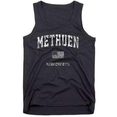 Methuen Massachusetts Ma Vintage American Flag Tank Top