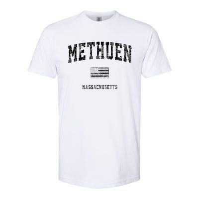 Methuen Massachusetts Ma Vintage American Flag Softstyle CVC T-Shirt