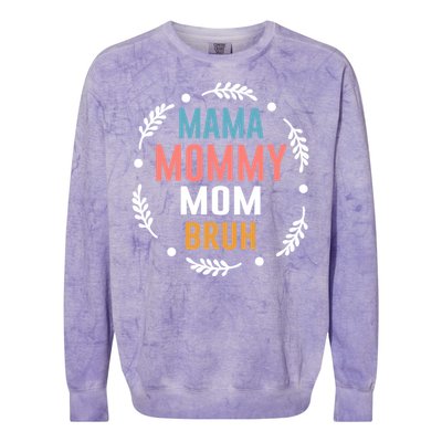 Ma Mama Mom Bruh Vintage Retro Colorblast Crewneck Sweatshirt