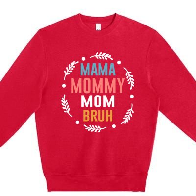 Ma Mama Mom Bruh Vintage Retro Premium Crewneck Sweatshirt