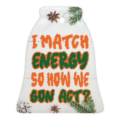 Match Match Ceramic Bell Ornament