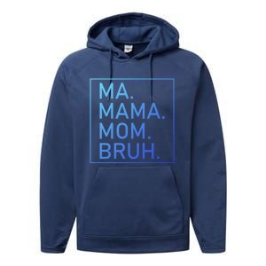 Ma Mama Mom Bruh Mommy Mother S Mama Cute Gift Performance Fleece Hoodie