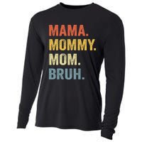 Mama Mommy Mom Bruh Mommy And Me Funny Mom Life Cooling Performance Long Sleeve Crew