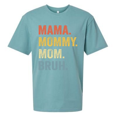 Mama Mommy Mom Bruh Mommy And Me Funny Mom Life Sueded Cloud Jersey T-Shirt