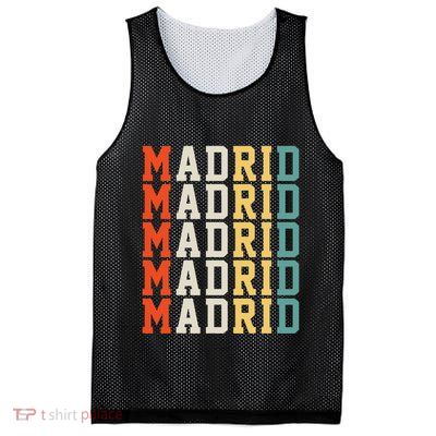 Madrid Madrid Madrid Madrid Madrid Mesh Reversible Basketball Jersey Tank