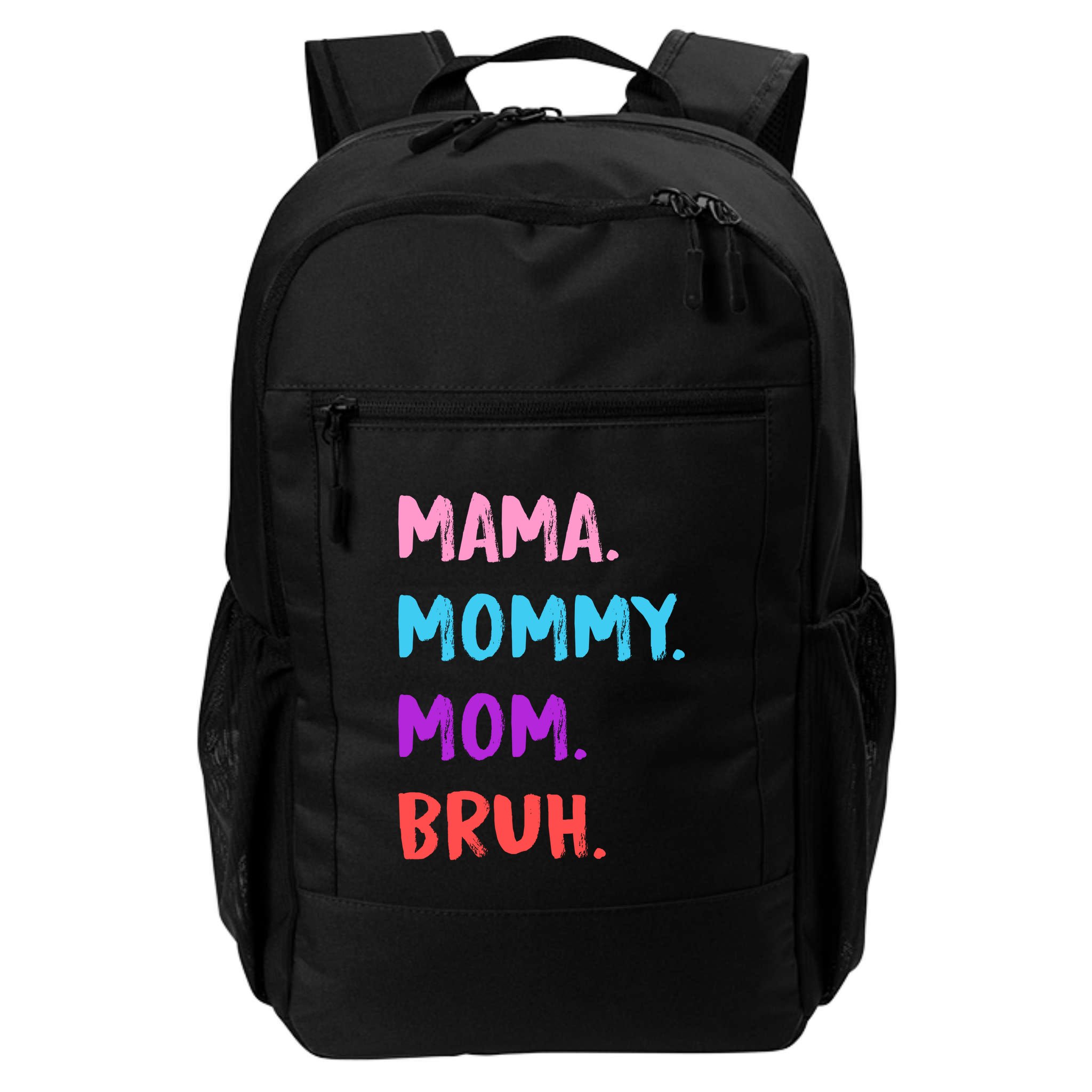 Mama Mommy Mom Bruh Colorful Paintbrush Meme Backpack
