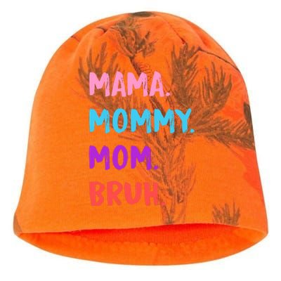 Mama Mommy Mom Bruh Colorful Paintbrush Meme Kati - Camo Knit Beanie