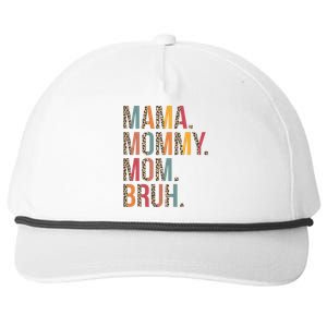 Mama Mommy Mom Bruh Funny Mothers Day Gifts for Mom Snapback Five-Panel Rope Hat