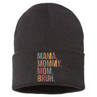 Mama Mommy Mom Bruh Funny Mothers Day Gifts for Mom Sustainable Knit Beanie