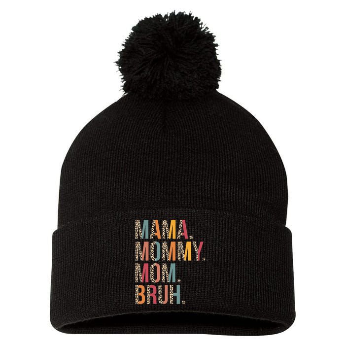 Mama Mommy Mom Bruh Funny Mothers Day Gifts for Mom Pom Pom 12in Knit Beanie