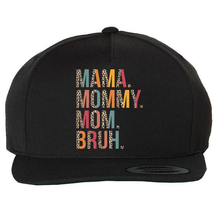 Mama Mommy Mom Bruh Funny Mothers Day Gifts for Mom Wool Snapback Cap