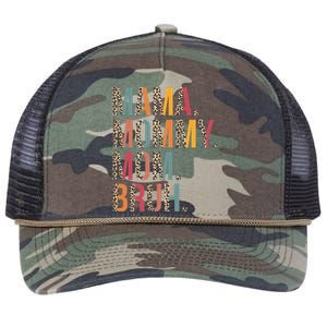 Mama Mommy Mom Bruh Funny Mothers Day Gifts for Mom Retro Rope Trucker Hat Cap