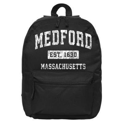 Medford Massachusetts Ma Vintage Established Sports 16 in Basic Backpack