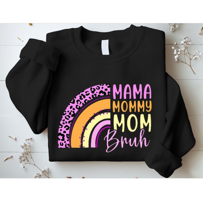 Mama Mommy Mom Bruh Cute Rainbow Sweatshirt