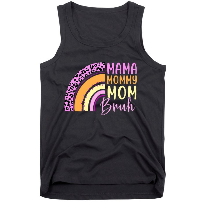 Mama Mommy Mom Bruh Cute Rainbow Tank Top