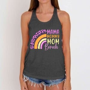 Mama Mommy Mom Bruh Cute Rainbow Women's Knotted Racerback Tank