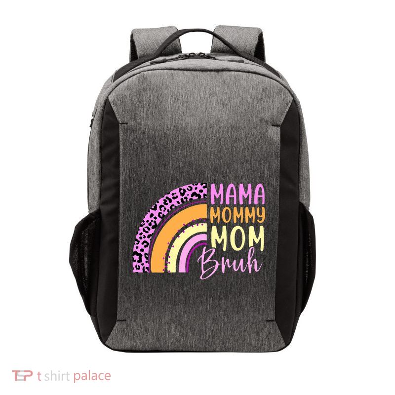 Mama Mommy Mom Bruh Cute Rainbow Vector Backpack