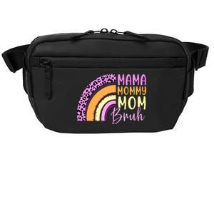 Mama Mommy Mom Bruh Cute Rainbow Crossbody Pack