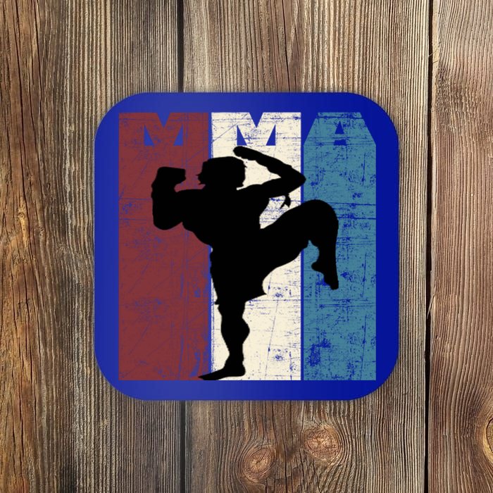 Mma Mixed Martial Arts Vintage Distressed Gift Coaster