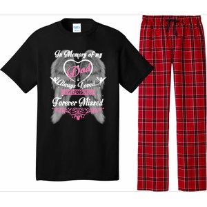 Memories Missing My Dad In Heaven Lost Father In Heaven Gift Pajama Set