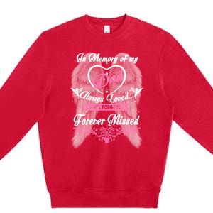 Memories Missing My Dad In Heaven Lost Father In Heaven Gift Premium Crewneck Sweatshirt