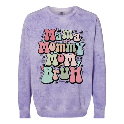 Mama Mommy Mom Bruh Mother's Day For Mom Mommy Colorblast Crewneck Sweatshirt