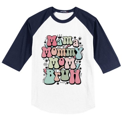 Mama Mommy Mom Bruh Mother's Day For Mom Mommy Baseball Sleeve Shirt