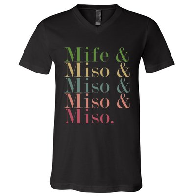 Mife & Miso & Miso & Miso & Miso V-Neck T-Shirt