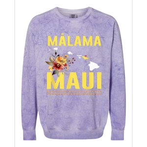 Malama Maui Malama Strong Hawaii Colorblast Crewneck Sweatshirt